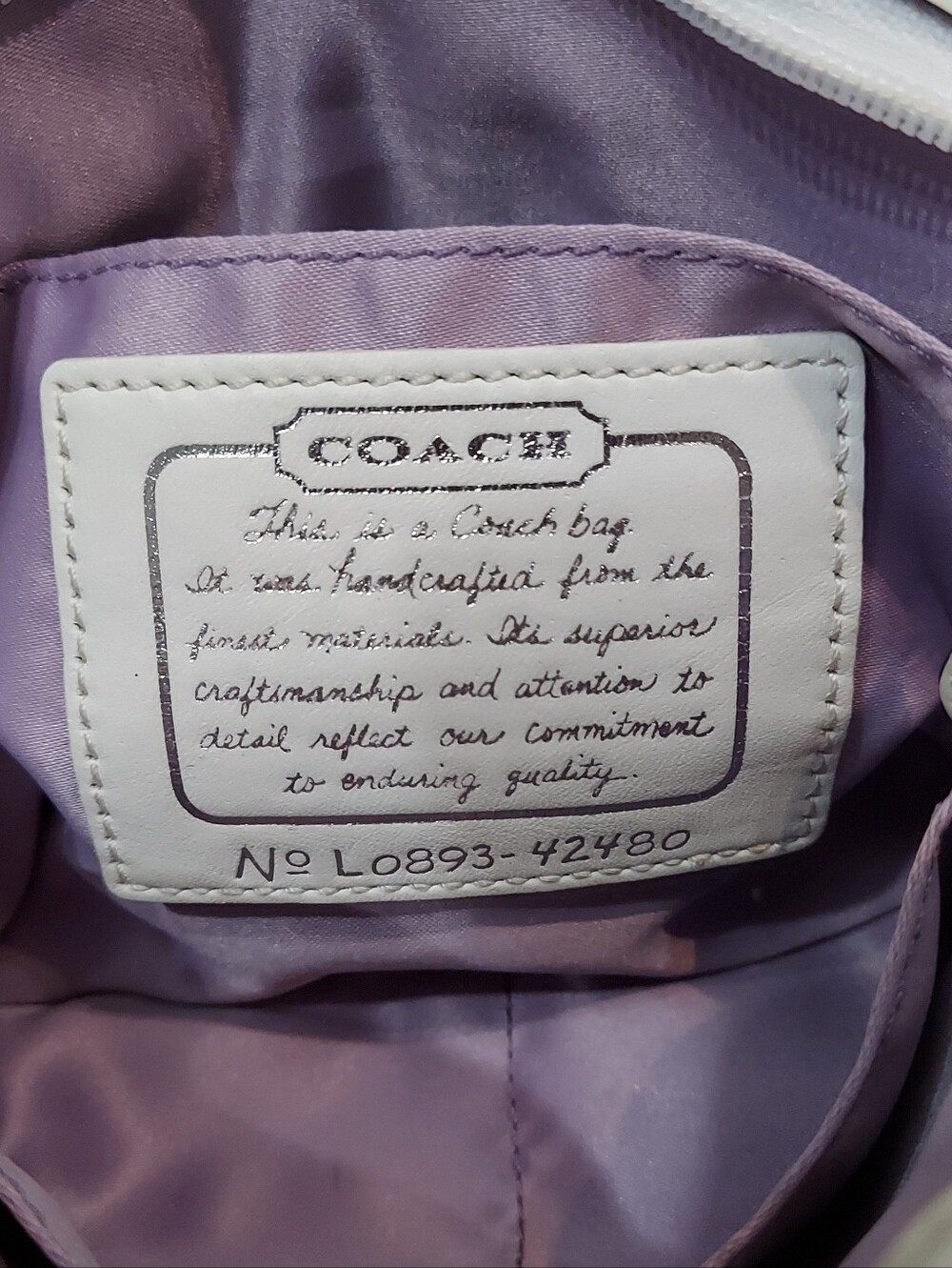 Coach Patchwork Signature Cosmetic Bag Chrome Hardware Gently Loved No. 42480 - Picture 7 of 7